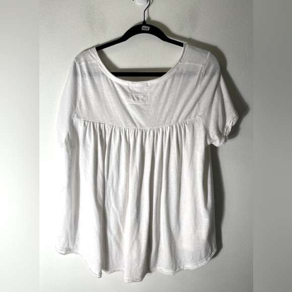 Free people oversized medium top white we the free boho chic indie core - Picture 3 of 4
